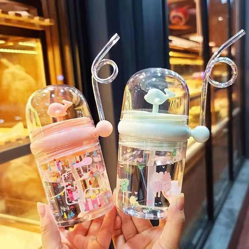 儿童卡通小鲸鱼喷泉水杯锻炼肺活量