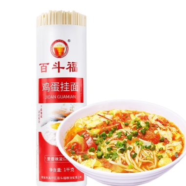 6.46元包邮！百斗福鸡蛋挂面1000g
