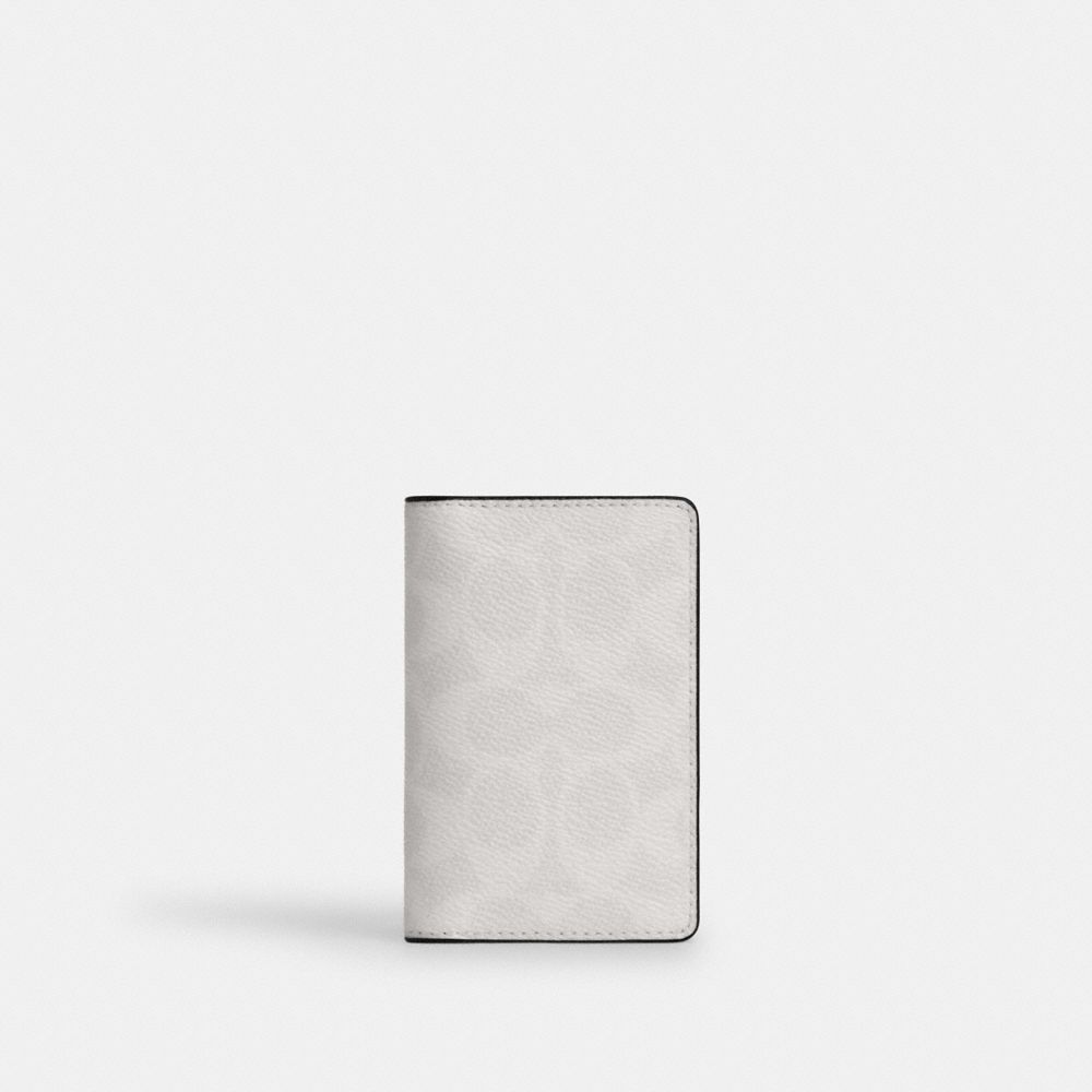coach id wallet in signature canvas CW367-MQV