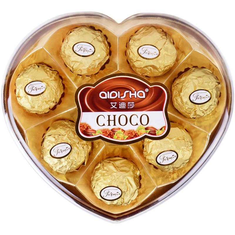 【艾迪莎】心型礼盒装巧克力8颗