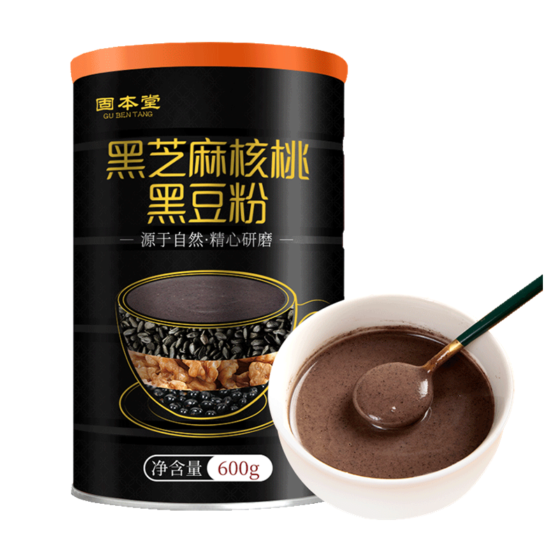 固本堂黑芝麻核桃黑豆粉600g