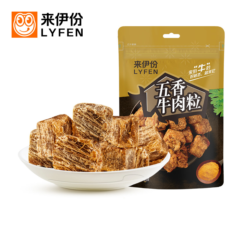 【来伊份】五香特产牛肉粒108g