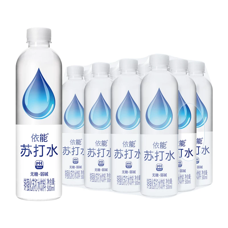 依能苏打水整箱24瓶500ml*弱碱0糖0卡锌饮用水饮料碱性白桃味饮品