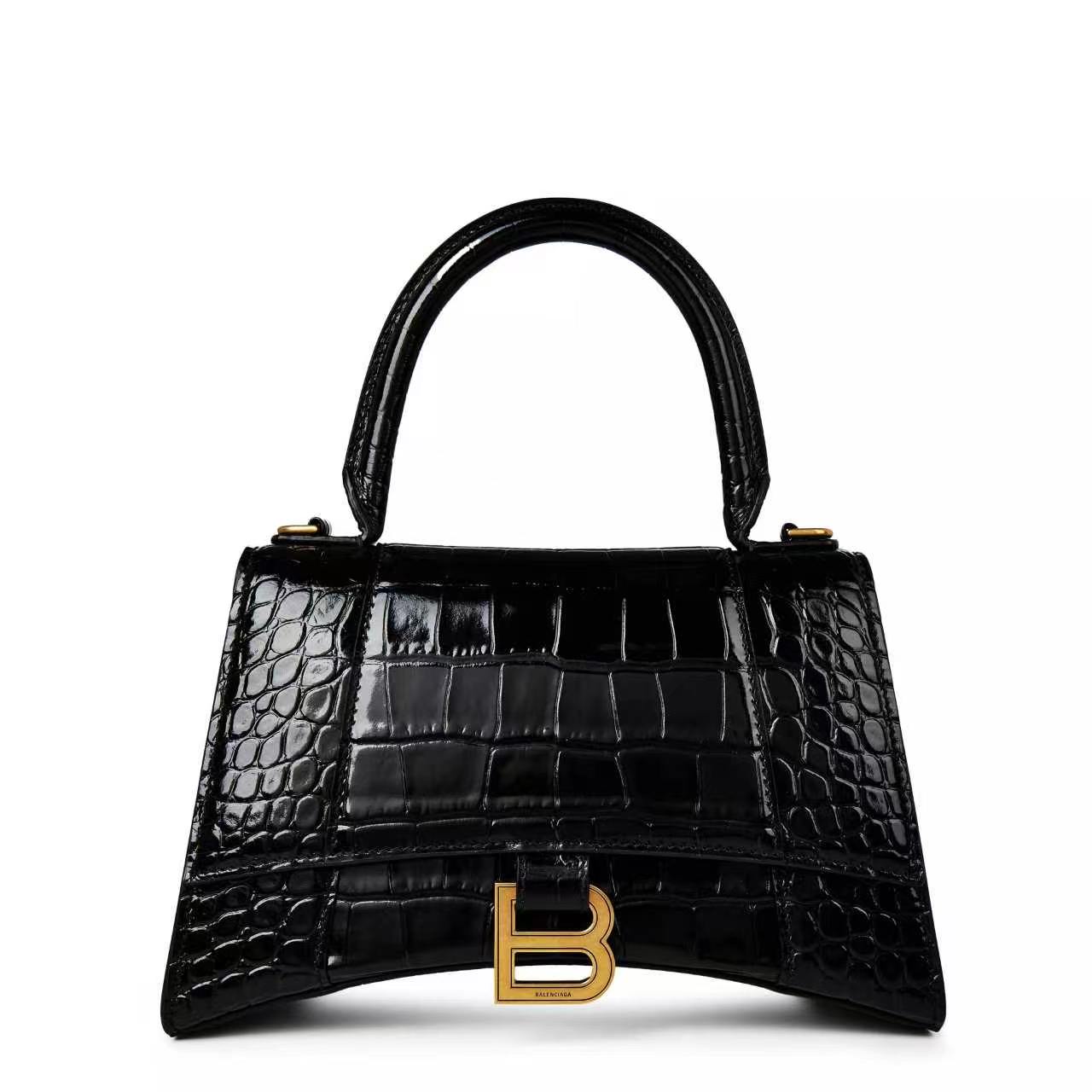 Balenciaga小号沙漏包鳄鱼纹半价特惠