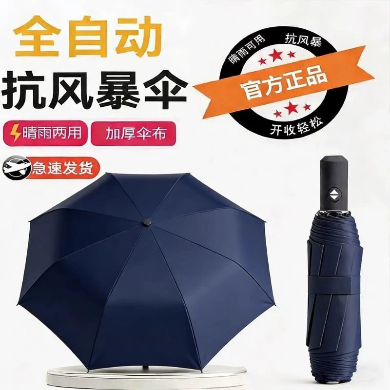双龙骨黑胶雨伞1把