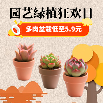 京东 园艺绿植狂欢日 多肉盆栽低至5.9元