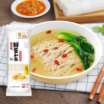 6.9元包邮！金龙鱼  鸡蛋麦芯挂面800g（120g*4袋）