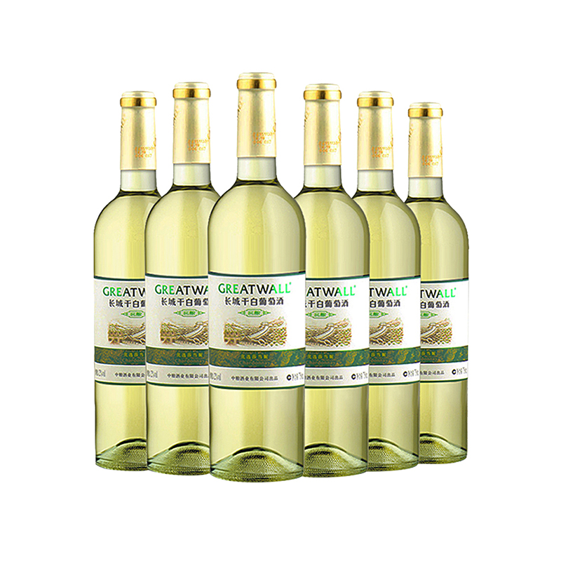 立减10！中粮长城白葡萄酒750ml*6