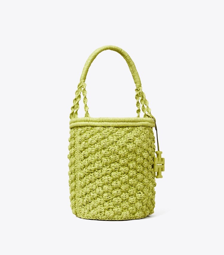 tory burch Ella Hand-Crocheted Popcorn Bucket Bag