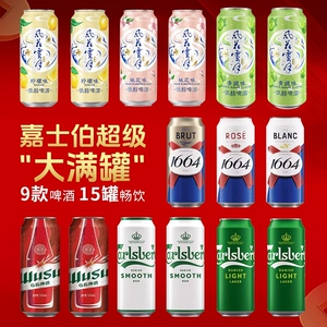 【特惠畅饮组合】嘉士伯啤酒500ML*15罐试饮尝鲜9种口味非原箱