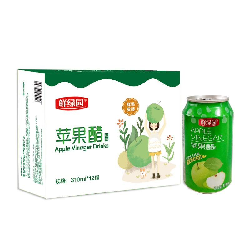 鲜绿园苹果醋整箱装310ml*12瓶