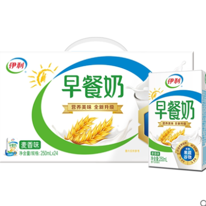  35.9元包邮！伊利麦香早餐牛奶250ml*24盒