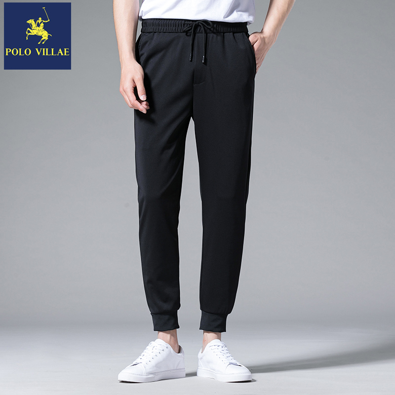 【保罗威特】男士夏季冰丝束脚裤