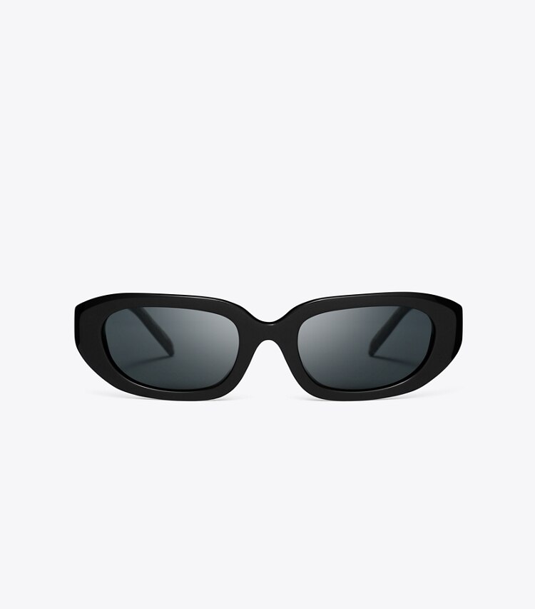 tory burch T Monogram Rectangle Sunglasses