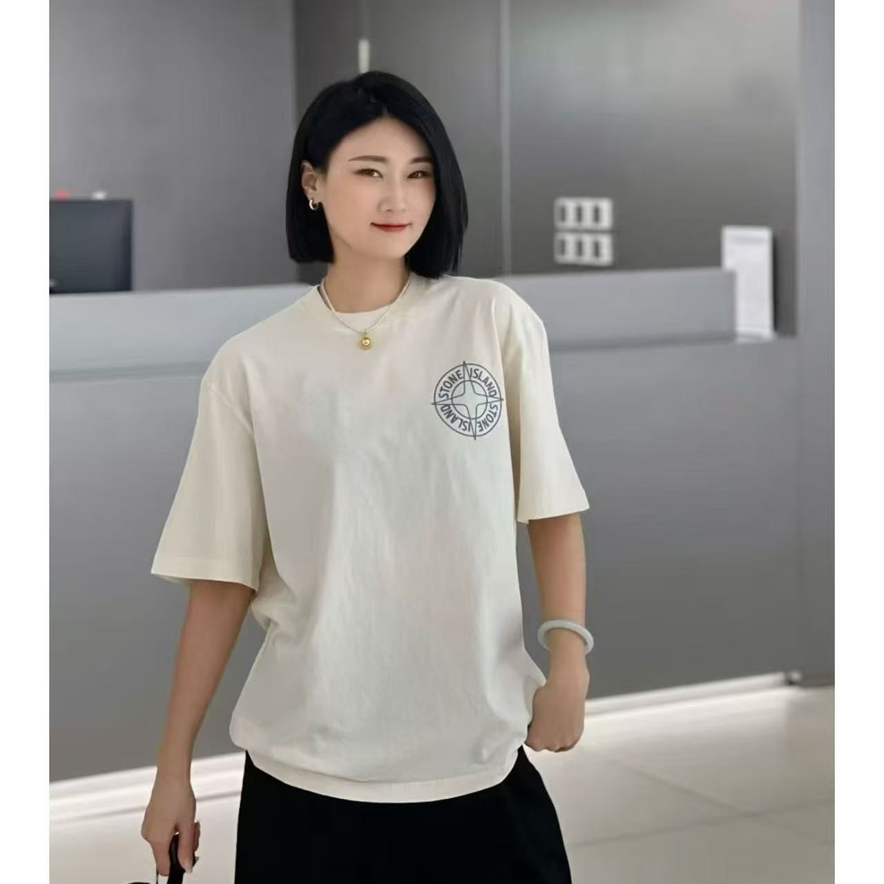Stone Island 前后罗盘印花短袖限时7折