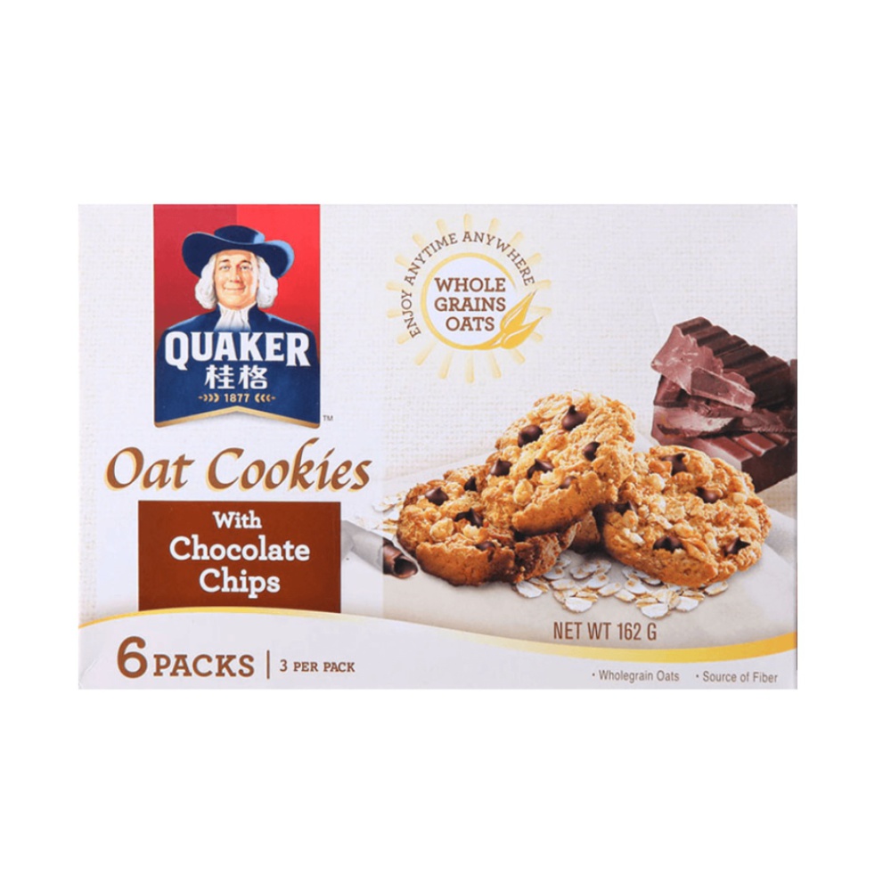 马来西亚进口桂格巧克力燕麦曲奇饼干324g