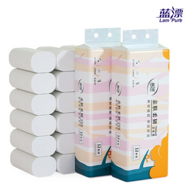 9.9元包邮！蓝漂 竹纤维无芯卷纸24卷