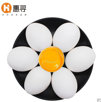 2.9元包邮！惠寻 河南白壳鸡蛋10枚 约400g