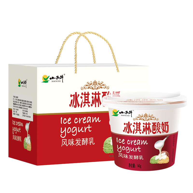 小西牛冰淇淋酸奶青海老酸奶140g*12杯