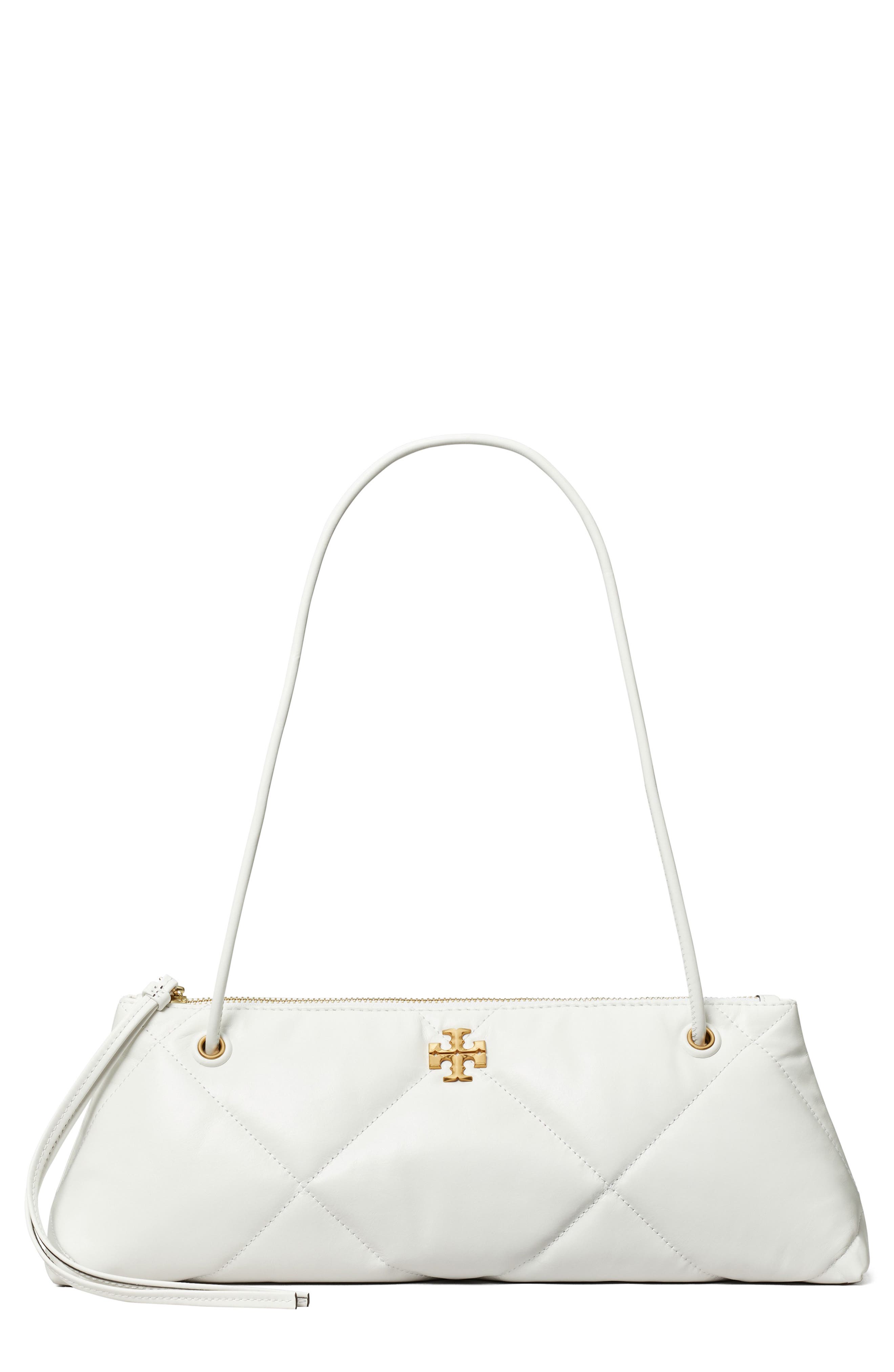 Tory Burch Kira Diamond Quilted East/West Leather Shoulder Bag