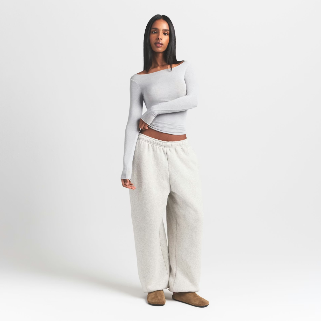 Skims新款Sheer Modal船领T限时75折优惠