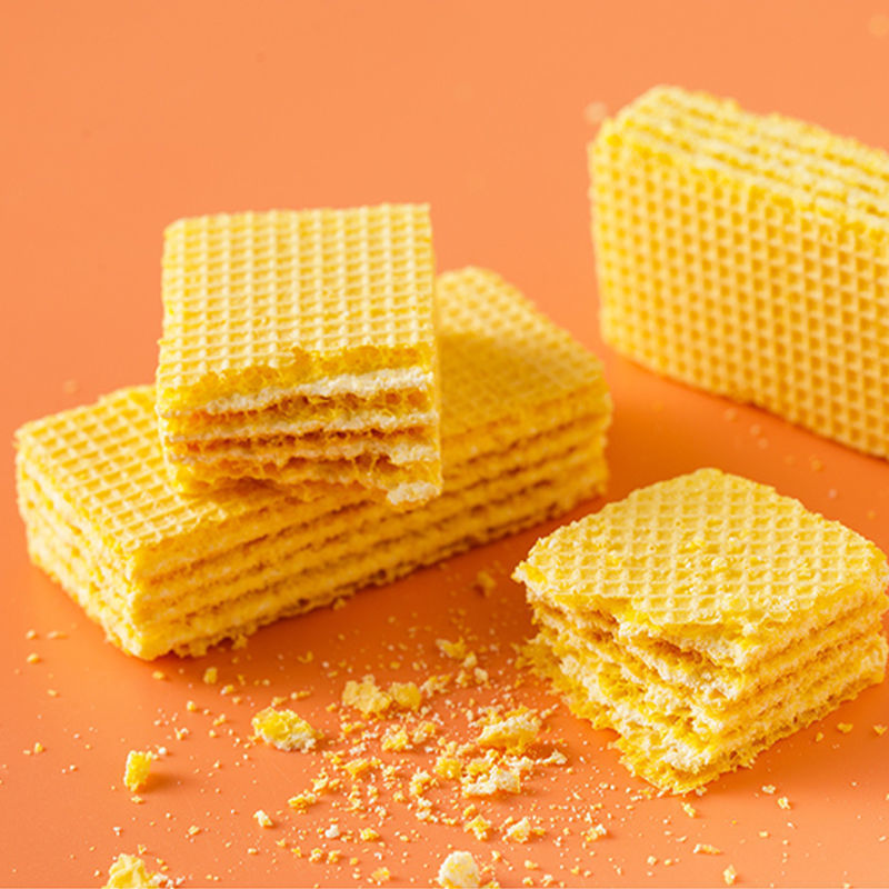 无蔗糖玉米威化饼干粗粮代餐饱腹零食整箱批