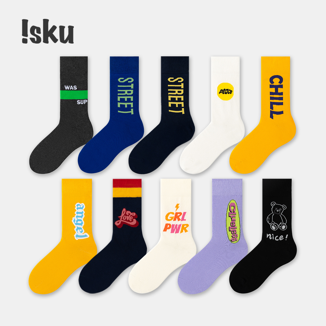 【蜜蜂手速节】isku中筒袜
