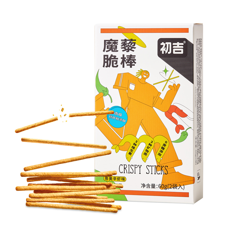 【拍4件】初吉手指饼干魔藜脆棒60g*4