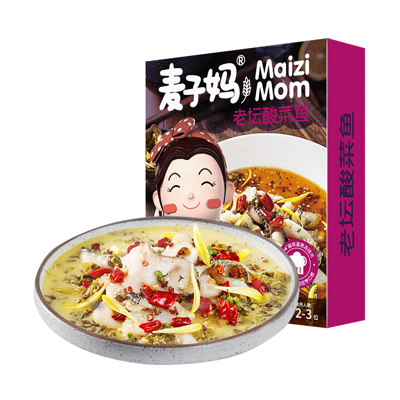 麦子妈老坛酸菜鱼653g冷冻黑鱼片食材半成品