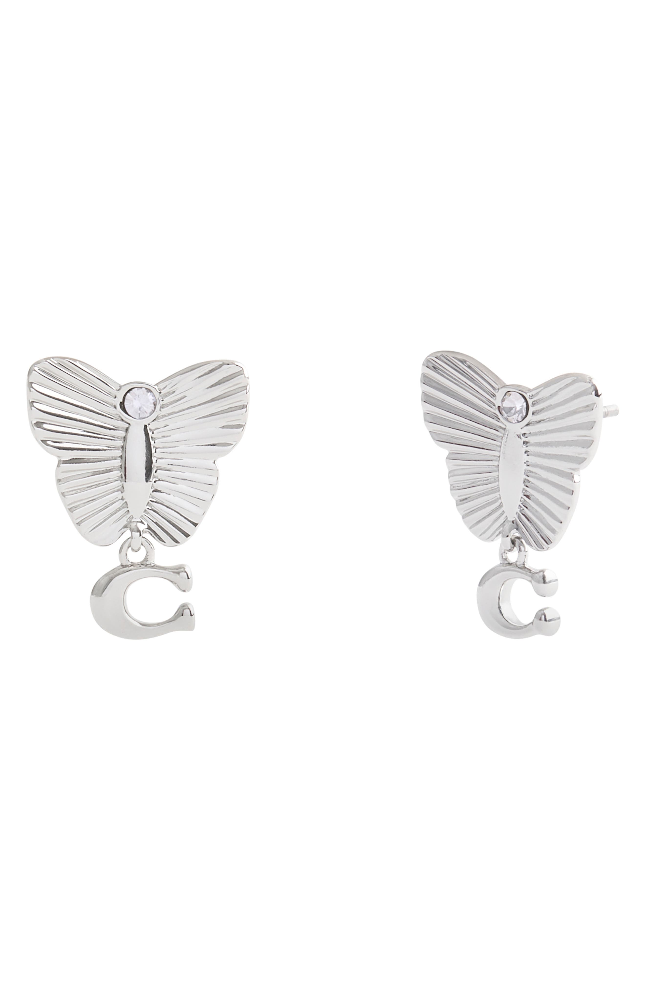 COACH Heritage Butterfly Drop Earrings