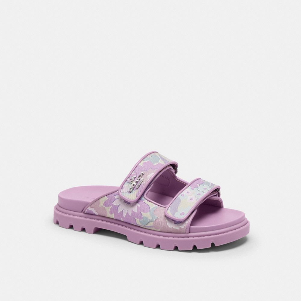 coach two band sport slide with floral print CBN31-MNV