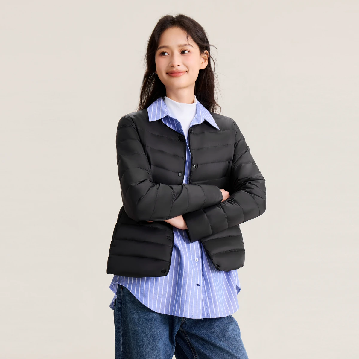 雪中飞女士轻薄羽绒服