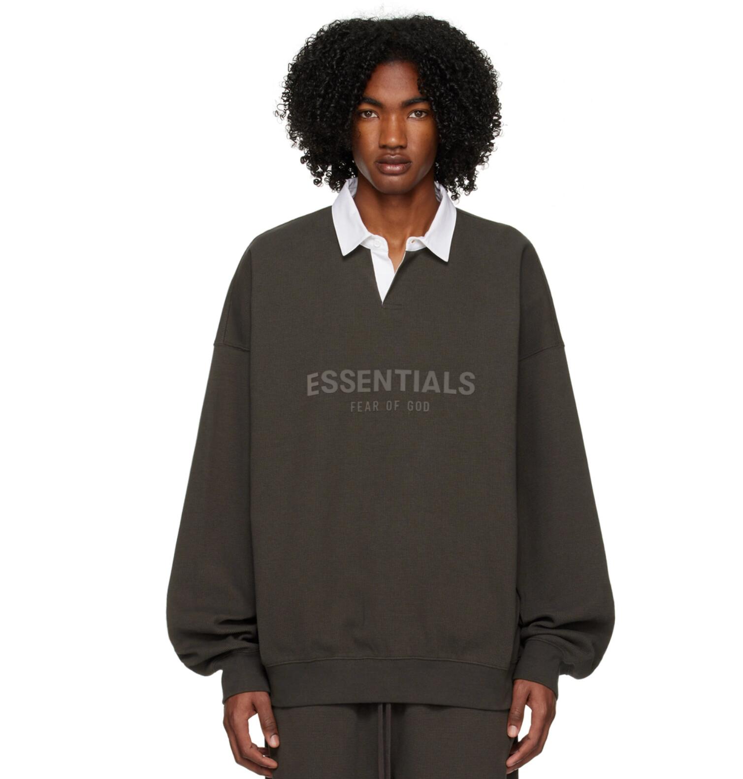 Rose ins更新款，Essentials灰色polo衫