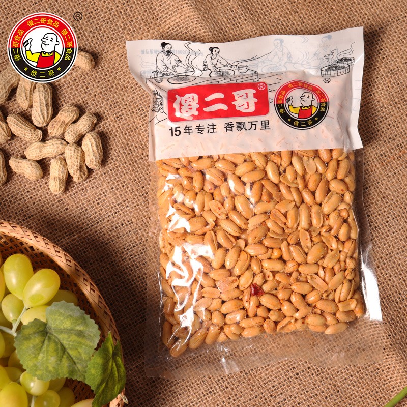 【旗舰店】傻二哥 五香下酒酥花生米500g