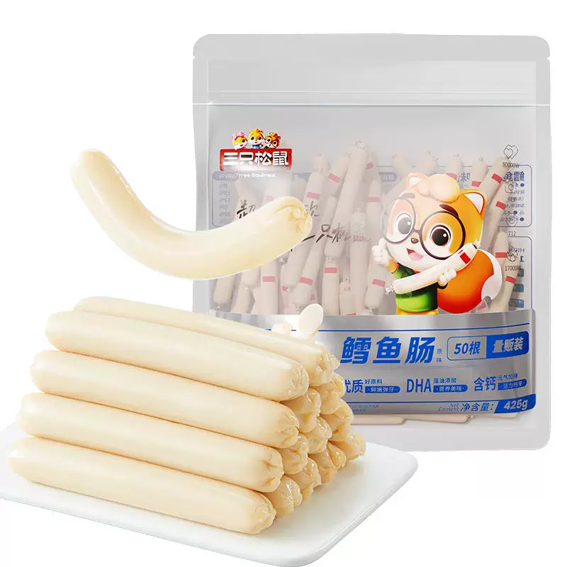 三只松鼠_鳕鱼即食鱼肉肠640g