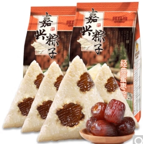 4.4元包邮！阿玛熊 正宗嘉兴早餐粽子 蜜枣140g*4