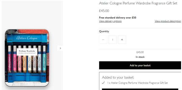 atelier cologne perfume wardrobe 欧珑礼盒8支试管香