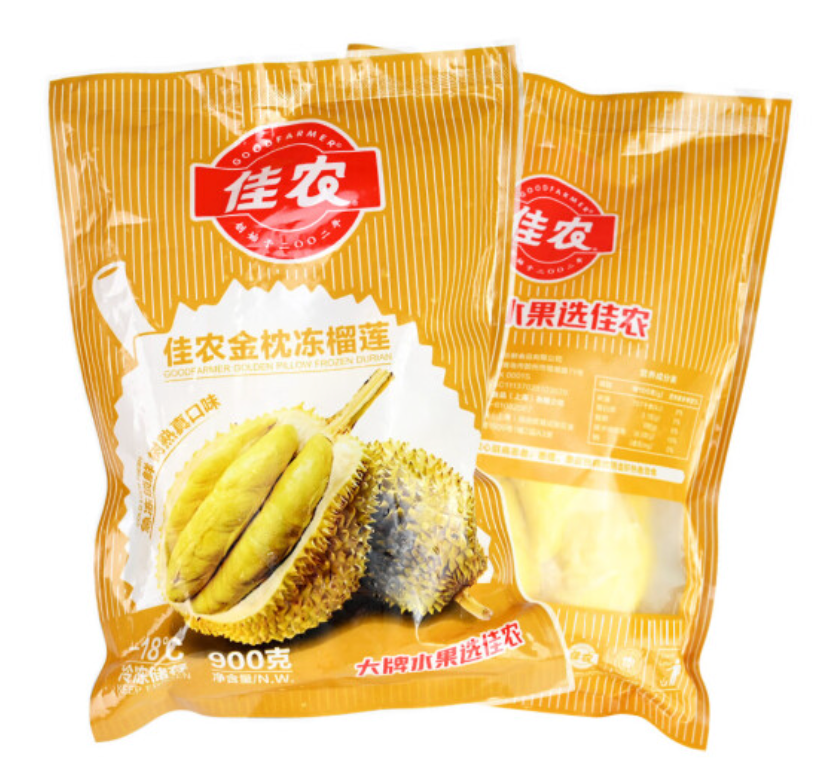 佳农 金枕榴莲 900g 72.67元 