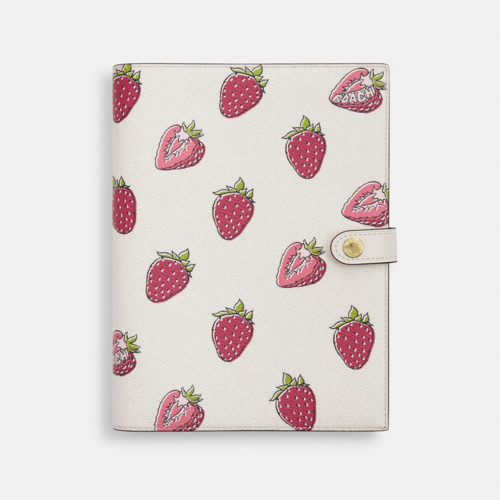 coach notebook with strawberry print CAO44-IMCAH