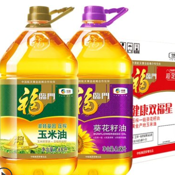 折72.7元！福临门 玉米油+葵花籽油 共3.68L*2桶（需凑单 返30猫卡后）