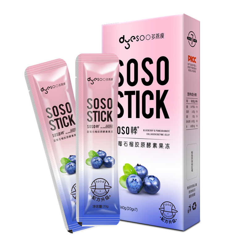 多燕瘦soso棒益生菌酵素果冻2盒