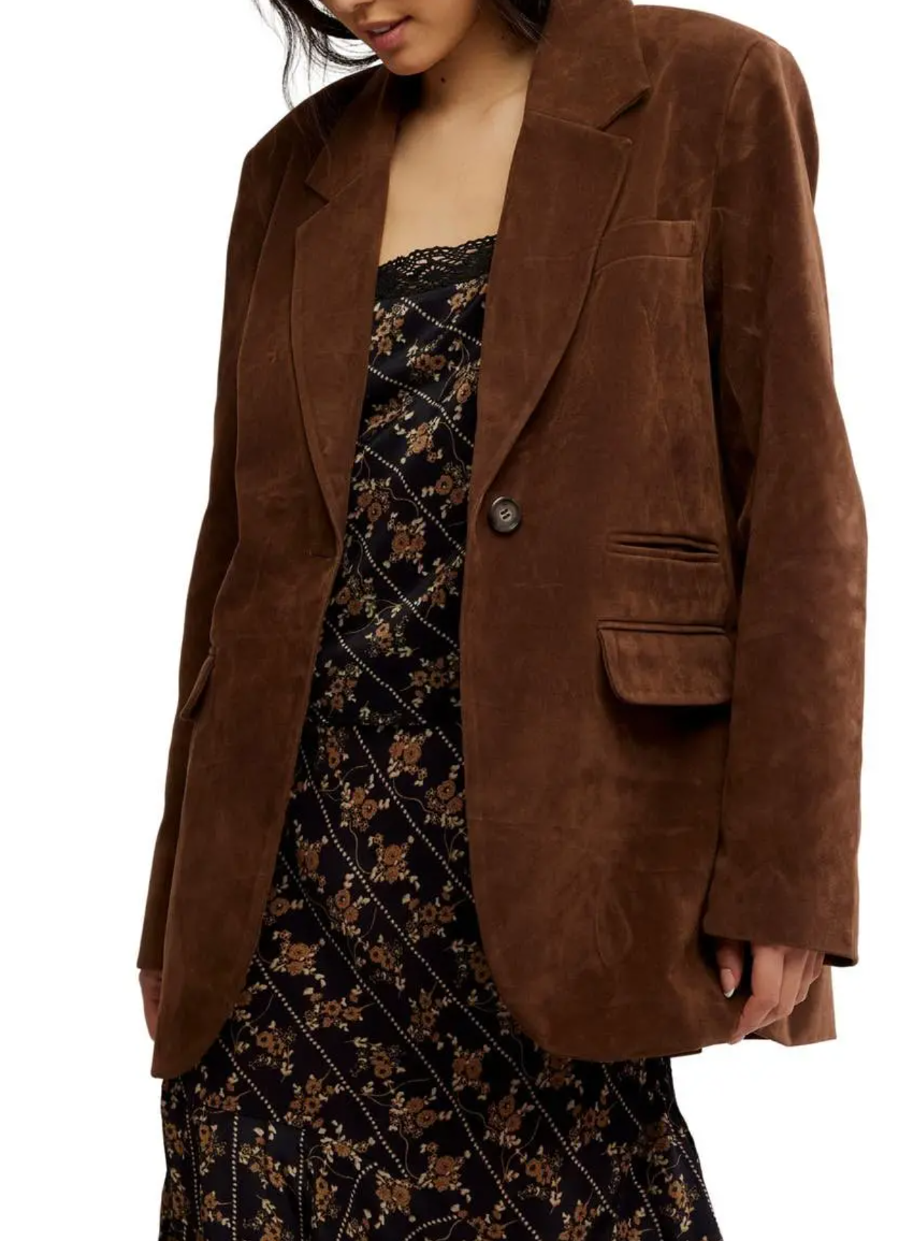 Free People Faux Suede Blazer