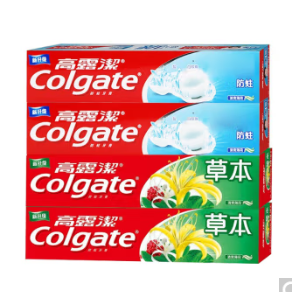 16.9元包邮！高露洁防蛀牙膏草本牙膏140g*4支560g