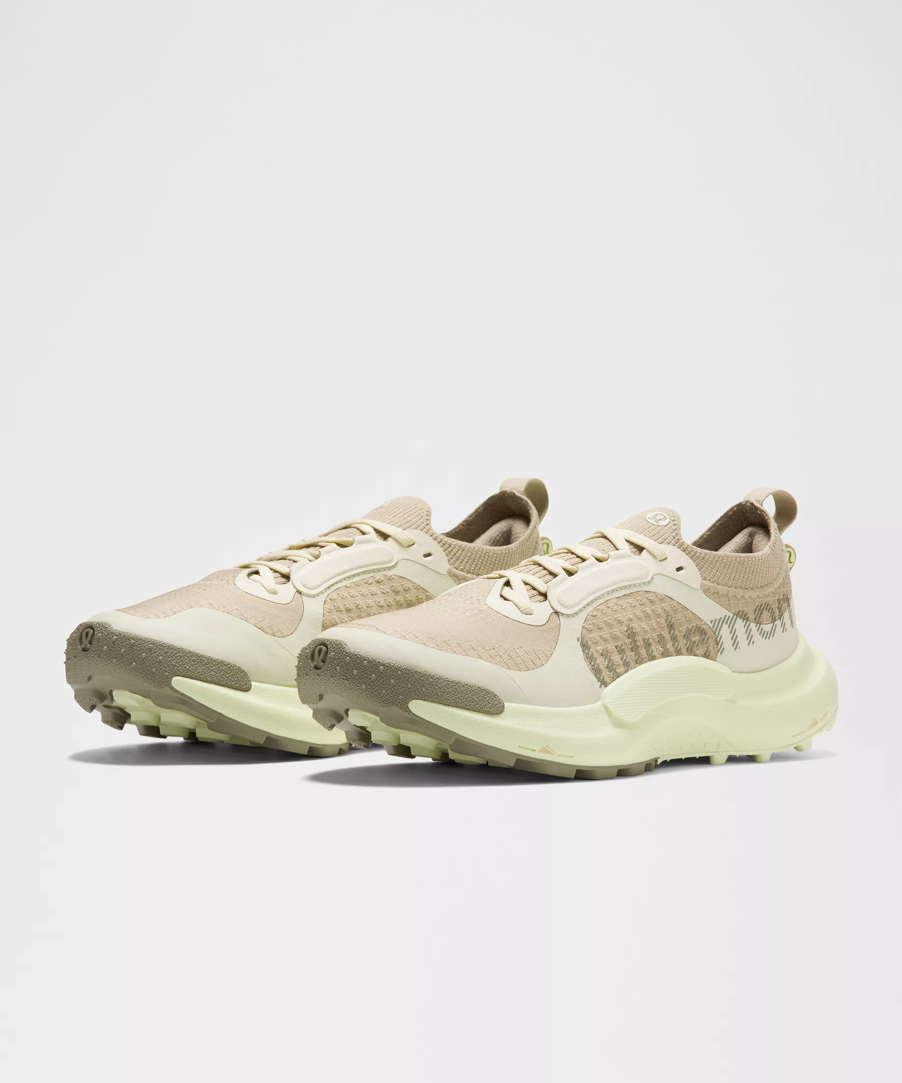 Lululemon Women's Wildfeel 女士跑鞋 Compass Khaki/Fluro Lime/Light Avocado 5.5