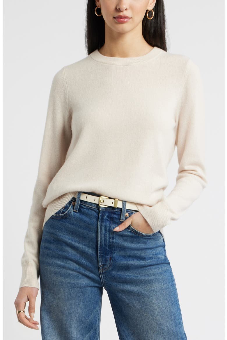 Nordstrom Crewneck Cashmere Sweater - Fall wardrobe essential