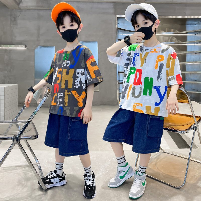 童装男童套装夏季2022新款