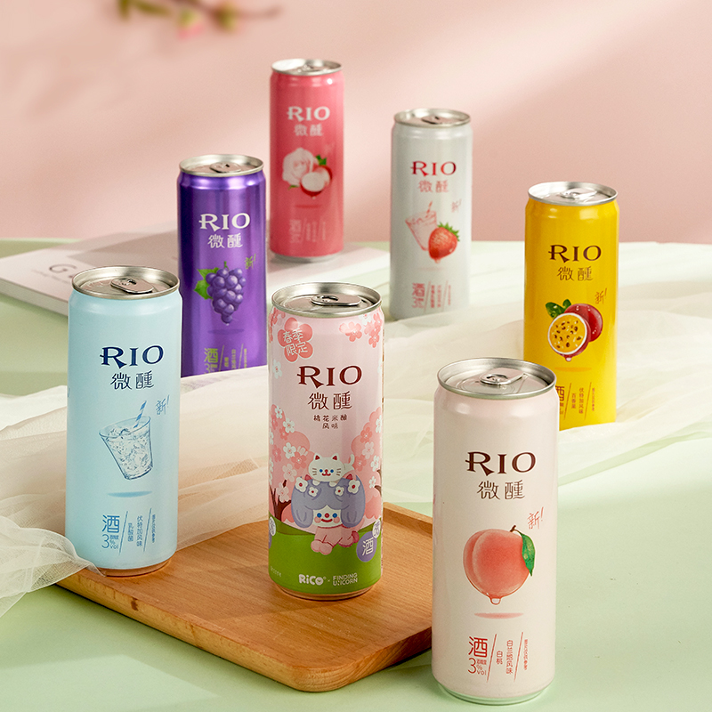 RIO锐澳限定微醺3度桃花果酒8罐