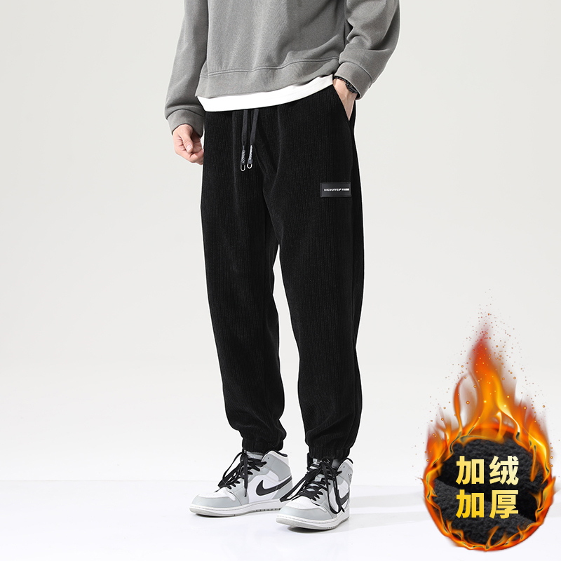 雪尼尔男裤秋冬季加绒加厚高端灯芯绒裤