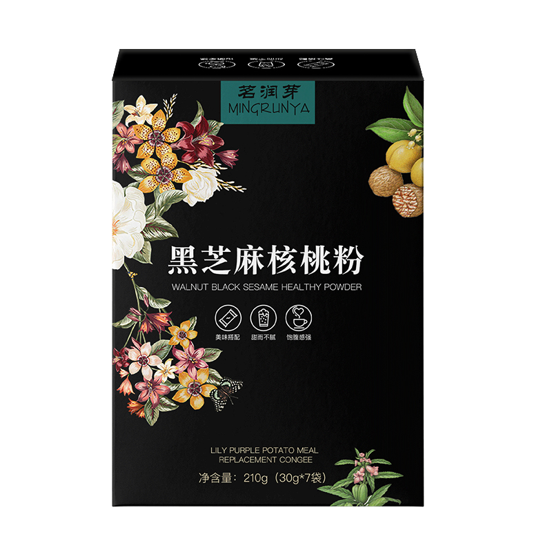 茗润芽黑芝麻核桃粉即食营养早餐代餐