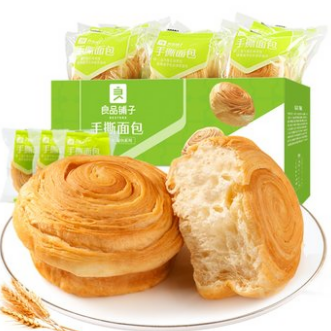 12.68元！良品铺子 手撕面包1kg （需凑单 付23.46元包邮）